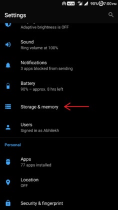 delete junk files on android