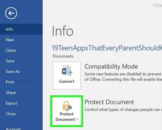 encrypted word file