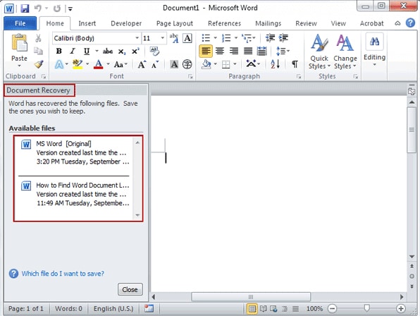 find-recovered-word-documents