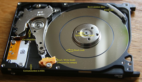 crashed hard disk reasons