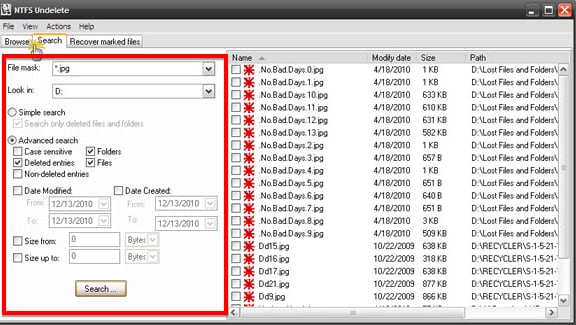 recover deleted files ntfs