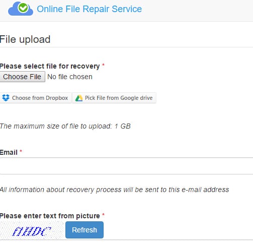 online file recovery
