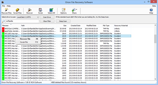 orion document recovery