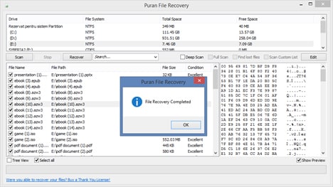 puran file recovery