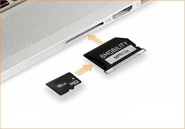 insert sd card to Mac