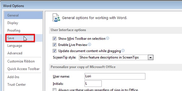 restore unsaved word document from autorecover