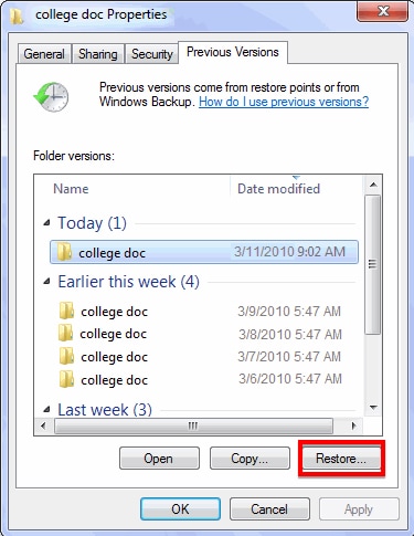 retrieve deleted files