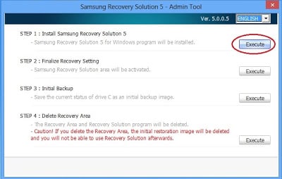 access samsung recovery partition