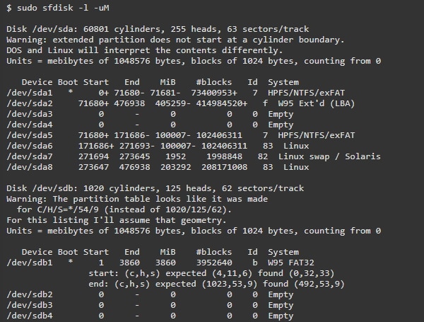 Sfdisk