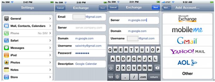 sync google calendar with iphone