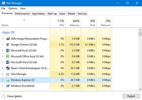 fix windows 10 taskbar not working