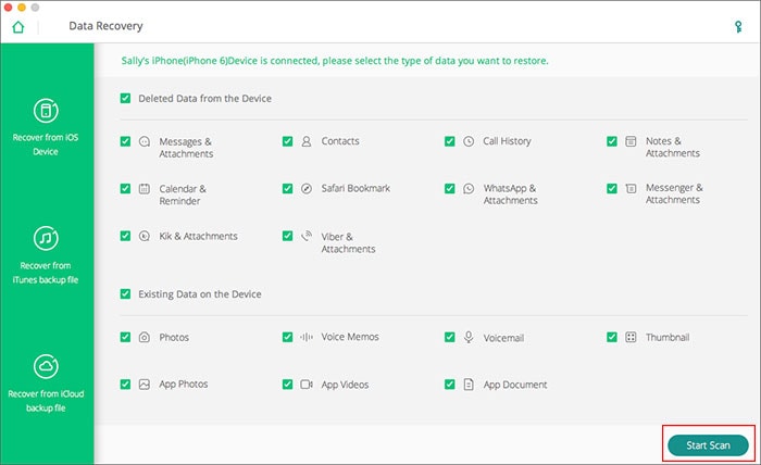 iskysoft toolbox-ios data recovey