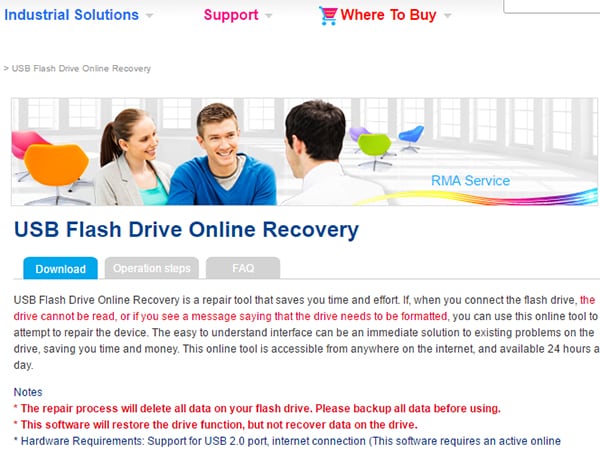 usb flash online recovery