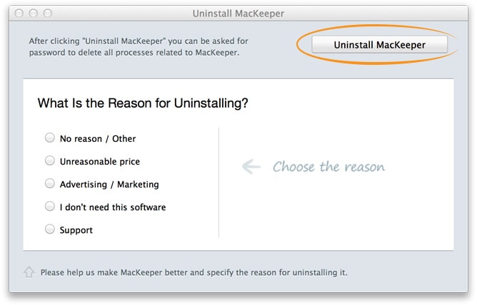 désinstaller MacKeeper