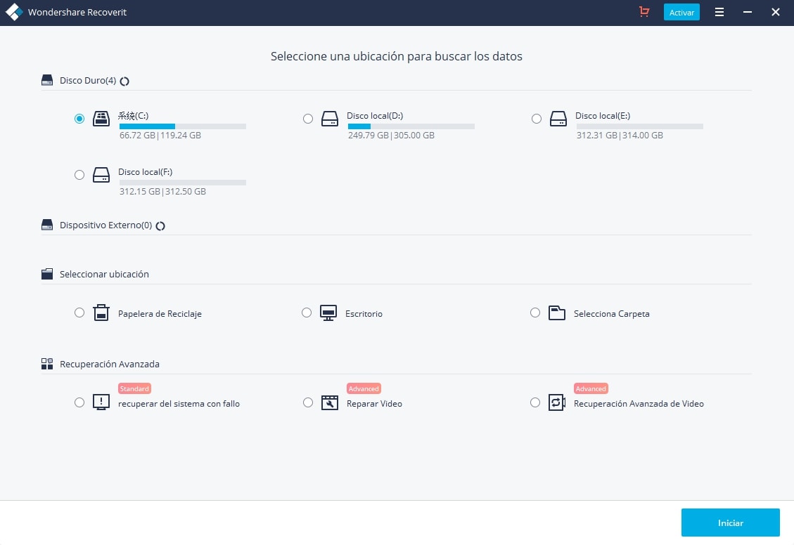 seleccionar tipos de archivos