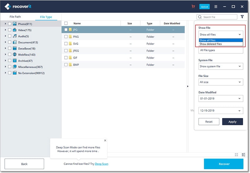 Can you recover files after shutdown?