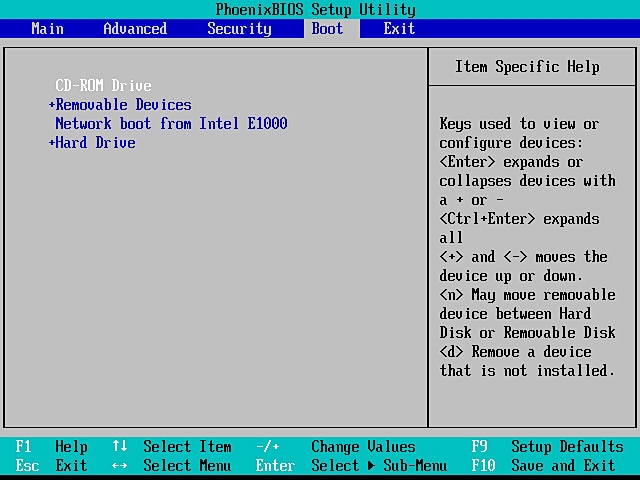 système de démarrage de windows à partir du cd rom