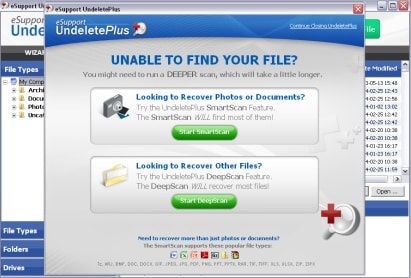 esupport undelete plus