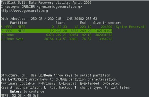 recover data from partition