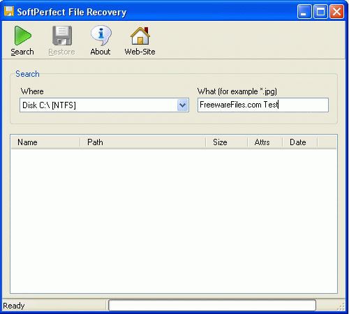 launch softperfect file recovery