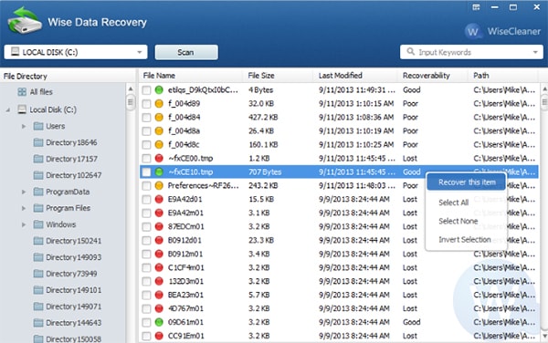 Wise PC Data Recovery