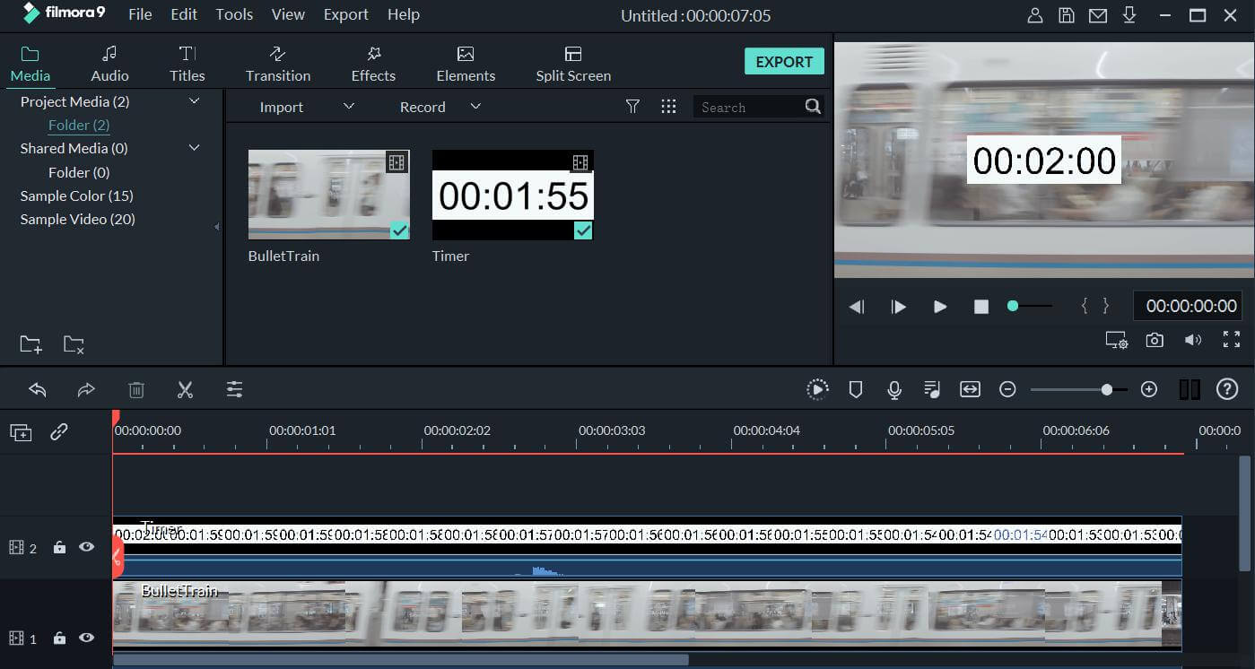 how to add timer on video