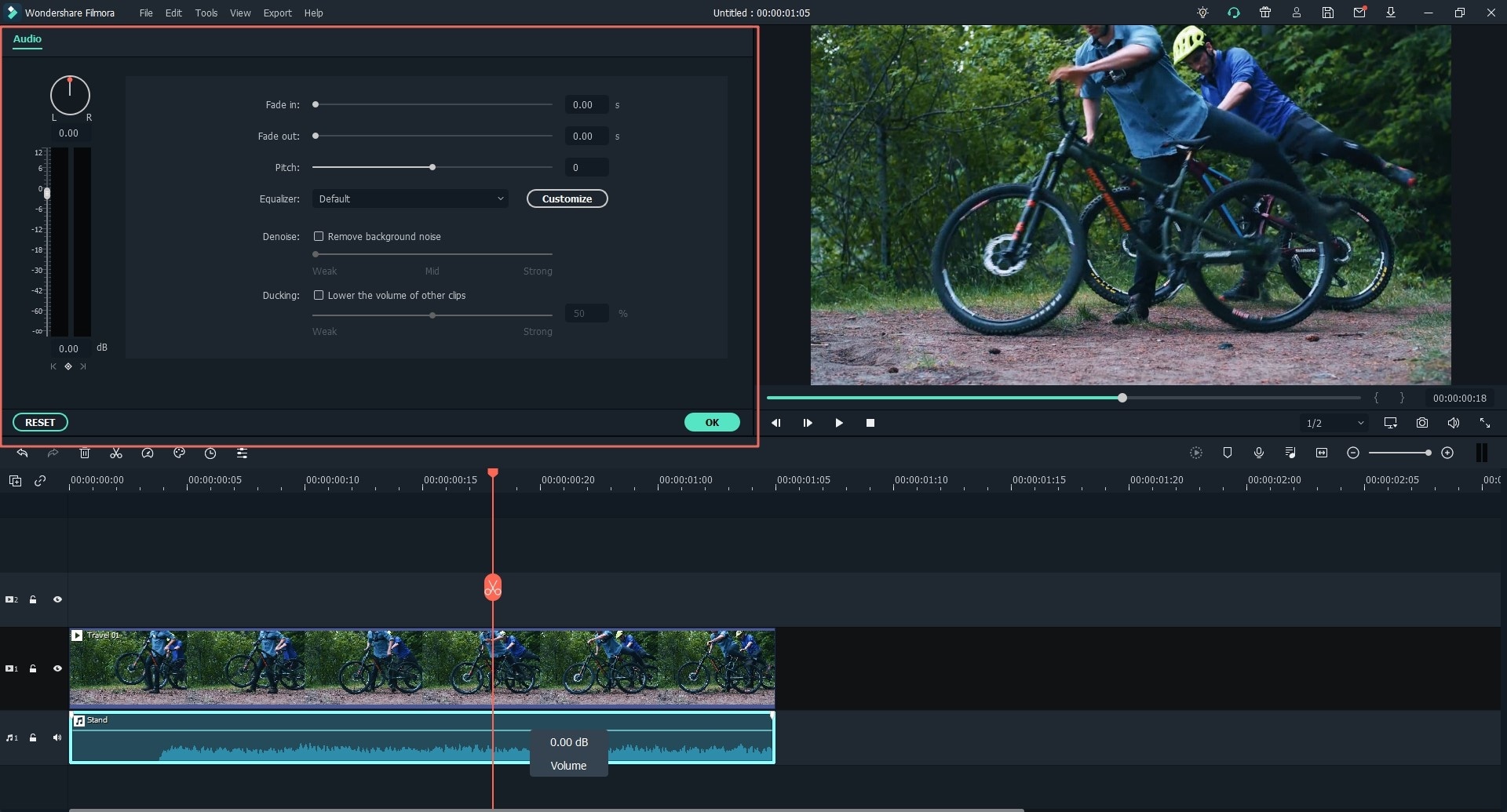 edit audio in music video editor