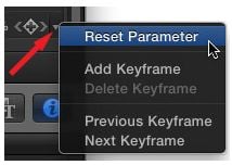adjusting the keyframed parameter