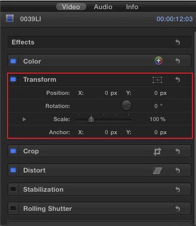 adjusting the video keyframe parameter