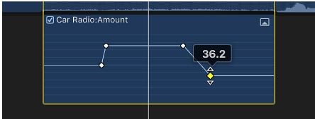 adjusting the audio keyframe vertically