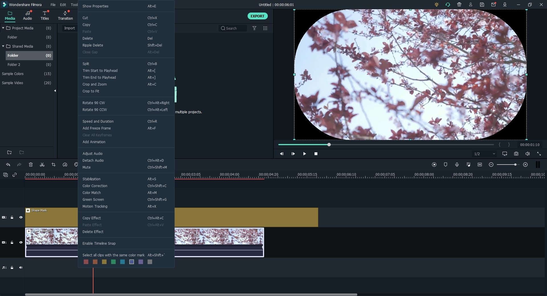  editor video schermo verde 