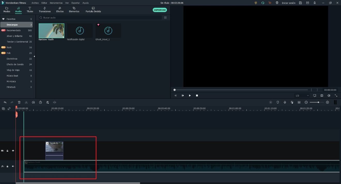 sincronizar el audio integrado con el gif