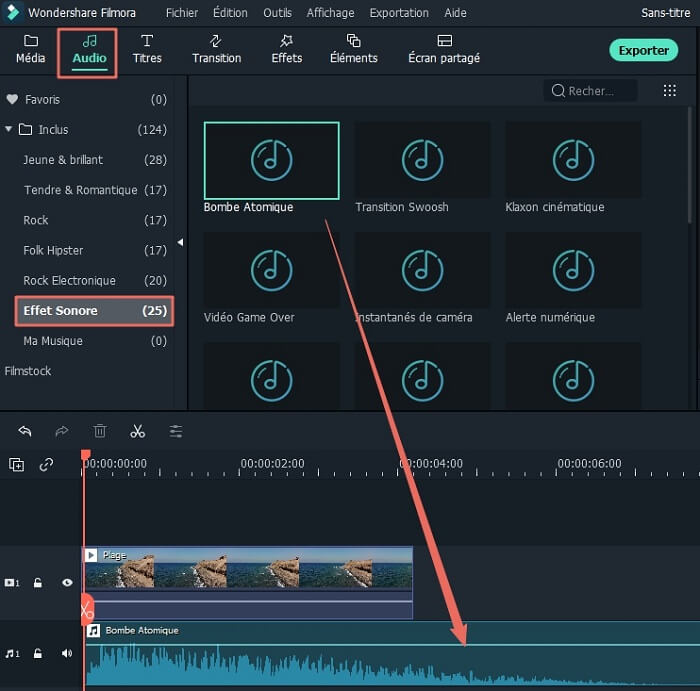 ajouter un effet audio