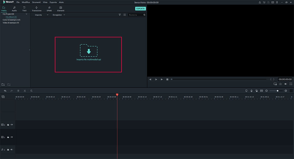  aggiungi file video all'editor video con effetti speciali 