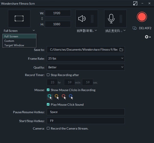 customize video recording settings