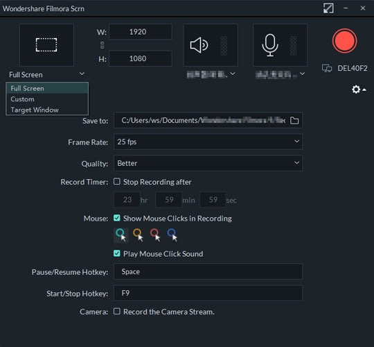 record gameplay with filmora