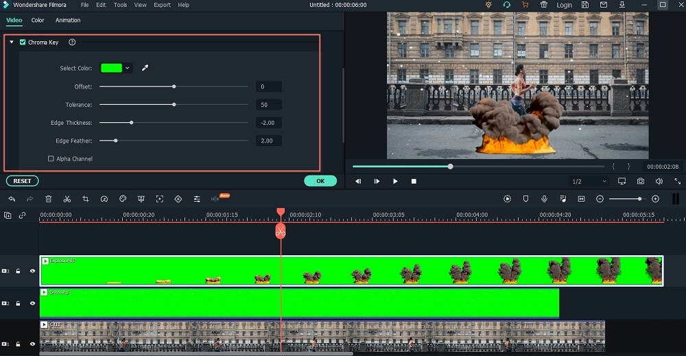 alternativa à tela verde do final cut pro