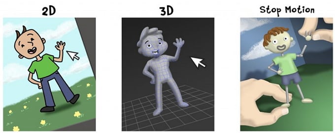 stop motion 2d and 3d