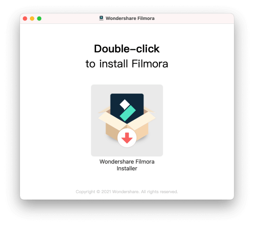 double click to install