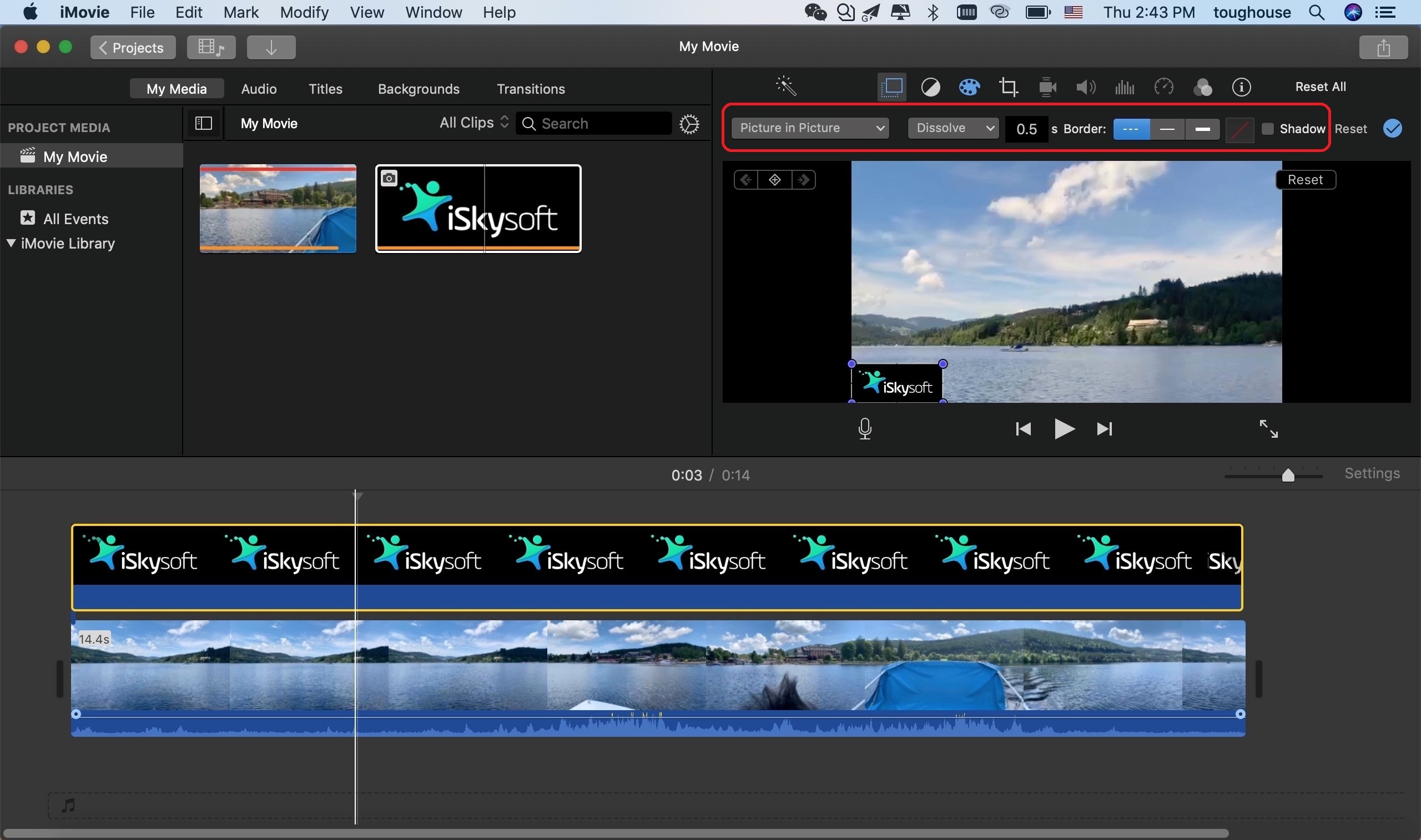 make watermark in imovie