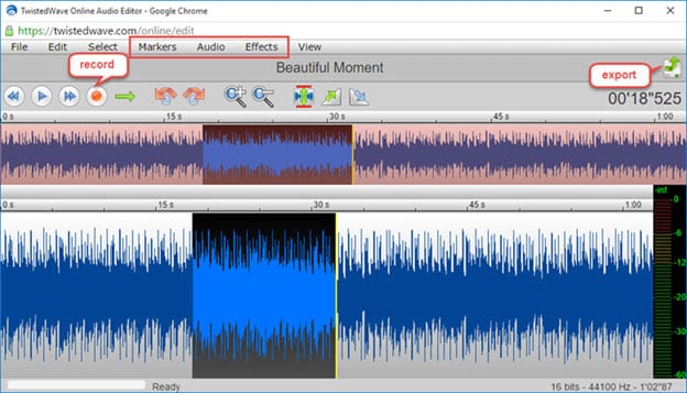 éditer l'audio en ligne facilement 