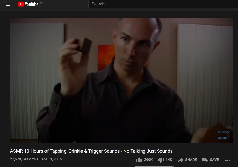 The most viewed online asmr video