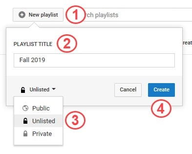 create playlists