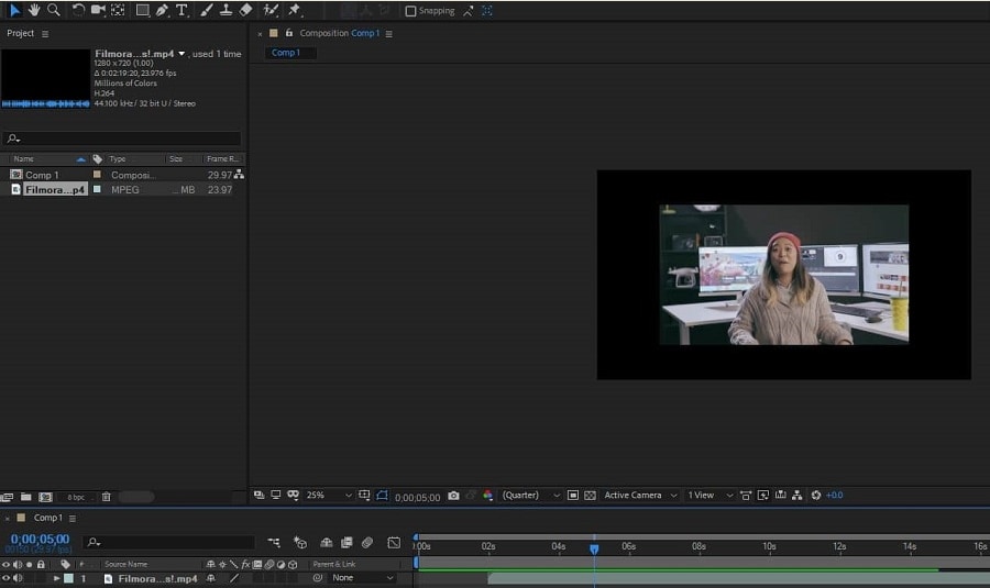 couper une vidéo dans after effects