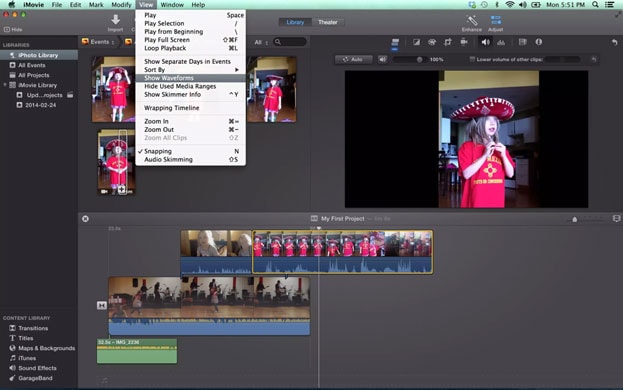 audio editing software iMovie