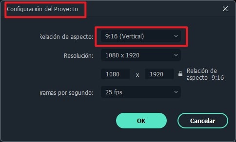 ajustar la configuración de proyecto