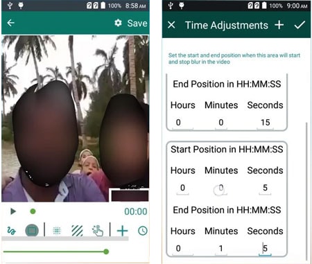 comment brouiller les visages sur Android