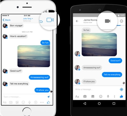 filtre de Facebook messenger