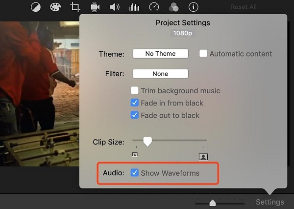 Musik in IMovie verblassen lassen