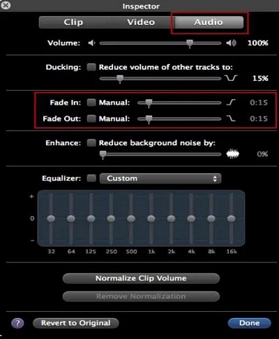 fade musica en mac